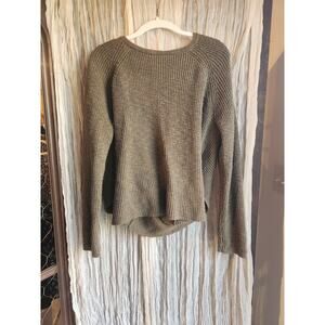 AERIE Olive Green Ballet Back Sweater Cross Over Open Back